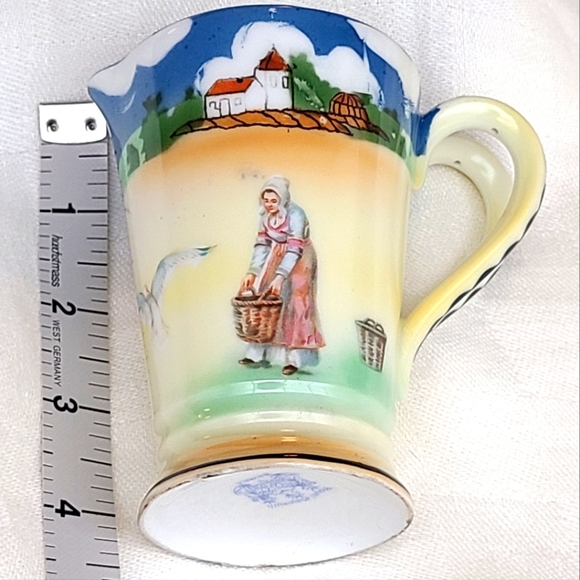 Antique Royal Bayreuth Bavaria Fine China Double Handle Pitcher - Picture 8 of 11